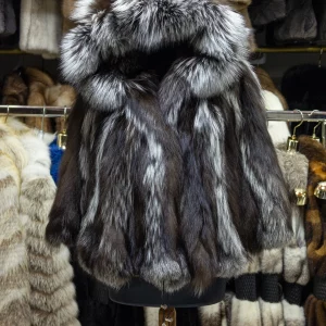 Silver fox fur jacket 1