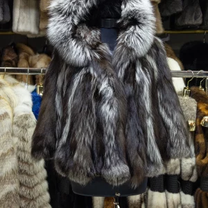 Silver fox fur jacket 2