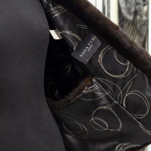 Dark brown mink cape 2