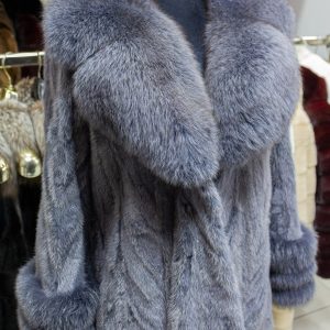 Gray mink and fox jacket 1