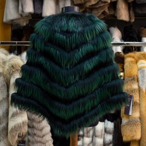 Green & black fox cape 2