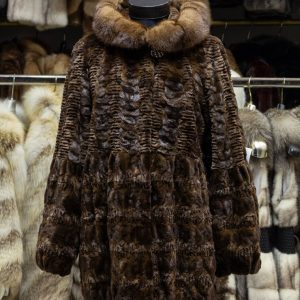 Shaved brown mink jacket 1