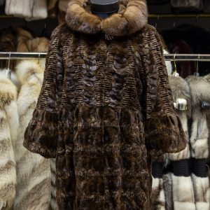 Shaved brown mink jacket 2